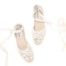 shoes Lace T-Strap Espadrille Flats The House of CO-K&Yacute; $89.9