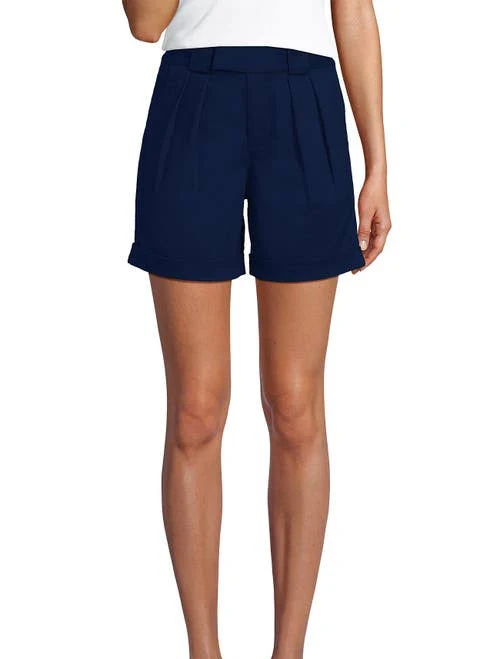 shorts Lands' End Women's Chino High Rise Pleated 7