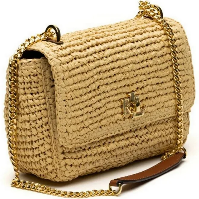 bag Lauren Ralph Lauren Woven Straw Medium Sophee Bag eBay - leluxeco $250