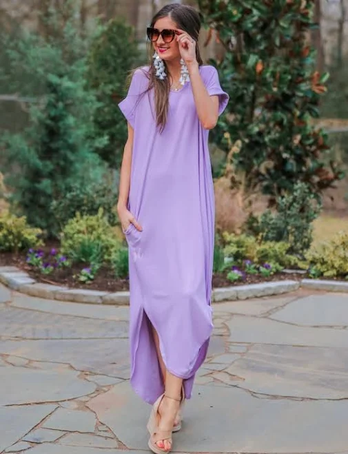 dress Libby T-Shirt Maxi Dress Black Swan Boutique $52.99