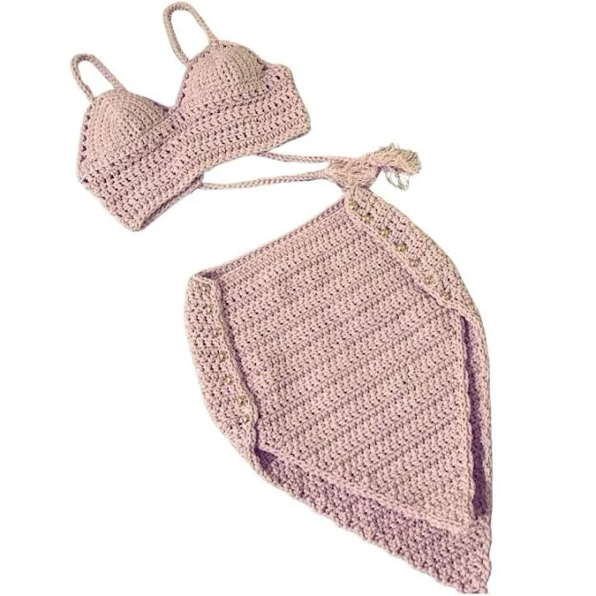 matching set Light Pink Crochet Top And Skirt Set Size Xs eBay - fleurdelyscollections $360