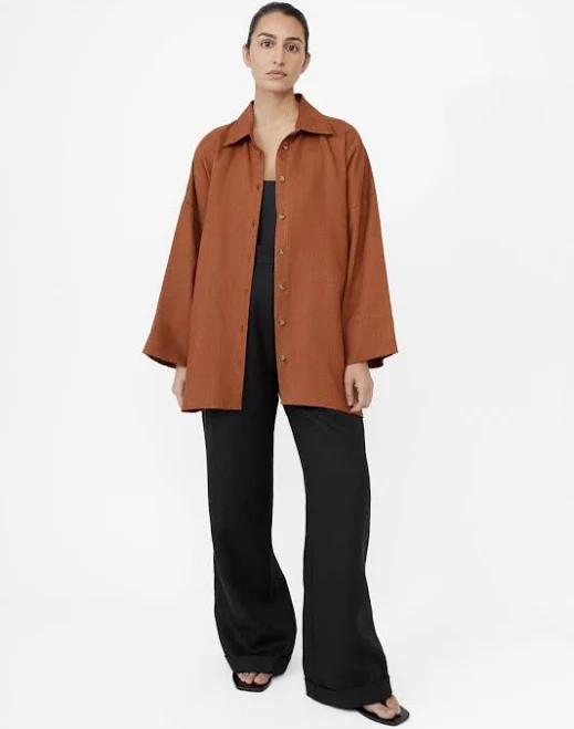 matching set Linen Oversized Shirt dāl the label Sensibly $195