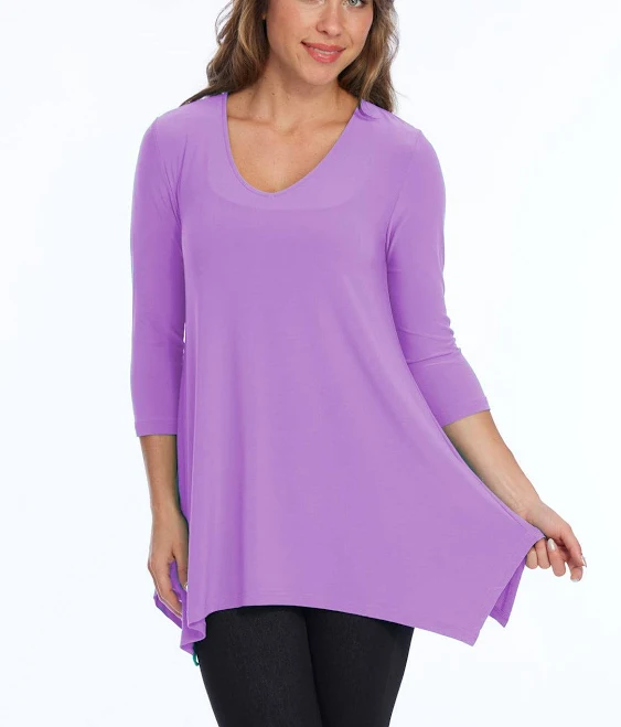 top Lior 3/4 Sleeves High Low V Neck Tunic Top Lior - Alisha.D $75