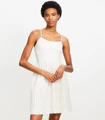 dress Loft Women's Eyelet Strappy Mini Dress LOFT $39.98