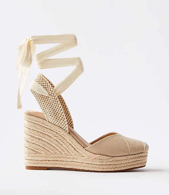 platform shoes Loft Women's Lace Up Espadrille Wedge LOFT $44.93