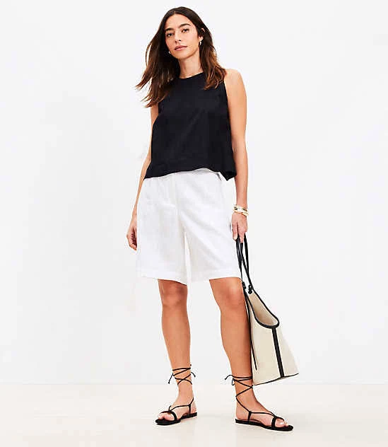 shorts Loft Women's Linen Bermuda Shorts LOFT $26.93