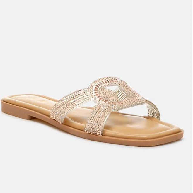 shoes London Rag Women's Minople Rhinestone Embellished Flat Sandals Macy's $48.99