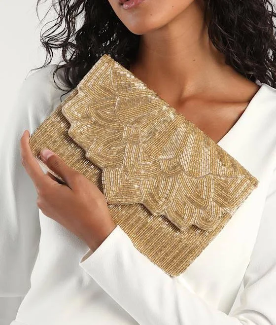 bag Lulus Beaded Lotus Clutch Lulus $45