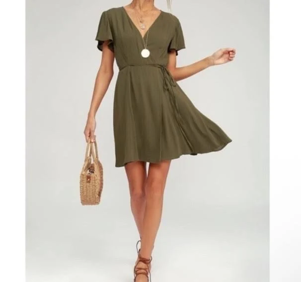 dress Lulus Exclusive Wrap Dress eBay - drippythrift $26.2