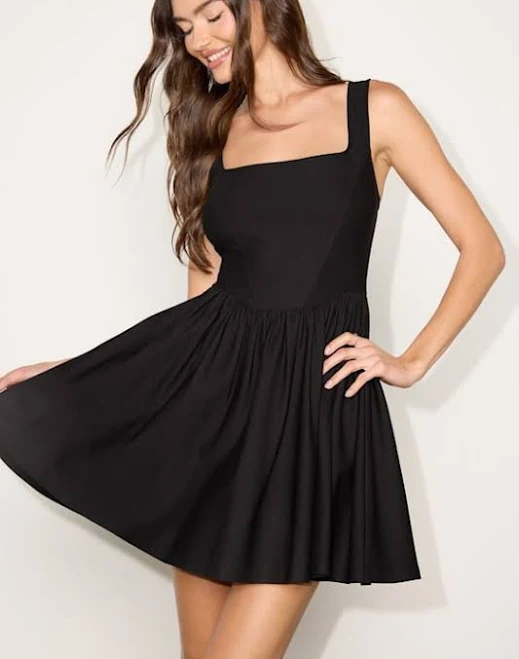 dress Lulus Ponte Knit Skater Mini Dress Lulus $59