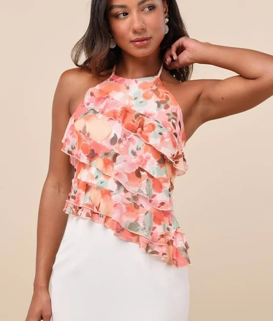 top Lulus Ruffled Halter Top Lulus $39