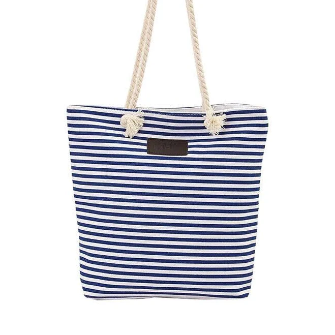 bag Luxury Divas Wide Striped Canvas Beach Tote Bag eBay $9.99