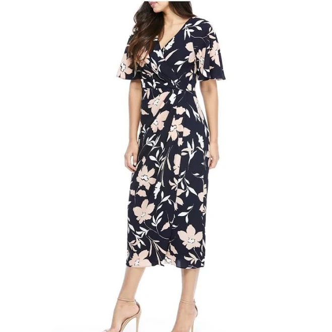 dress Maggy London Women's Floral Printed Crepe Midi Dress Poshmark $45