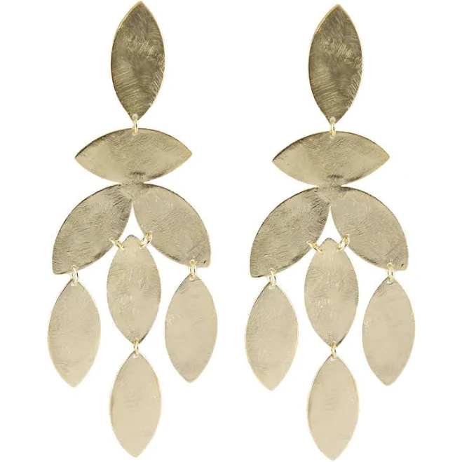 accessory Magnolia Marquise Gold Plated Chandelier Earrings Marcia Moran $177