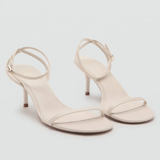 shoes MANGO Strappy Heeled Sandals shop.mango.com $79.99