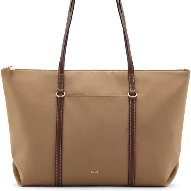 bag MANGO Women's Double Handle Nylon Shopper Bag Nordstrom $59.99