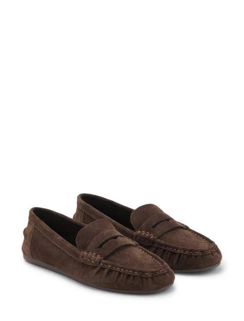 shoes MANGO Women's Suede Ruched Toe Loafers Nordstrom $139.99