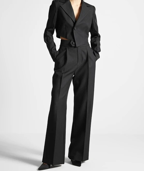 pants Mani&egrave;re De Voir Women's Elsa High Waisted Tailored Trousers Mani&egrave;re De Voir $165