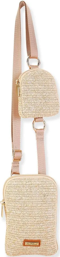 bag McKenzie Straw Crossbody Bag with Coin Pocket Mermaid Cove $44.99