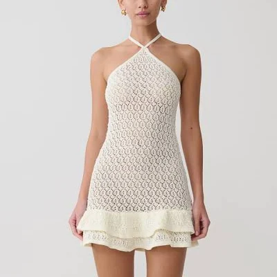 dress Meshki Carrisa Crochet Knit Mini Dress meshki.us $109