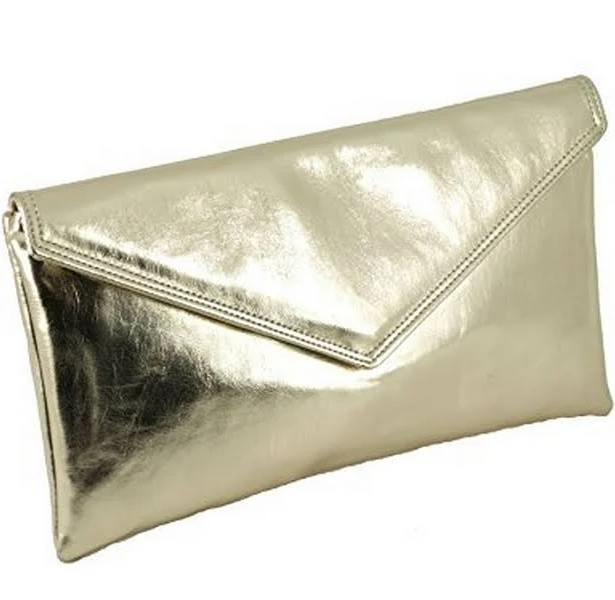 bag Metallic Gold Faux Leather Envelope Clutch Bag Etsy - Seller $46.41