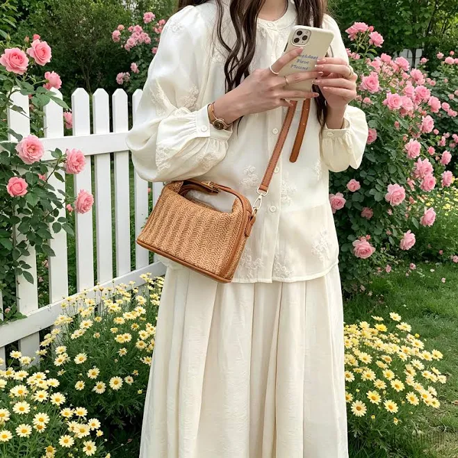 bag Mini Woven Straw Crossbody Bag Etsy - Seller $19.2