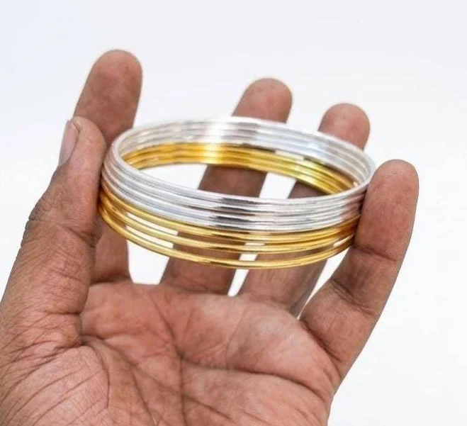 accessory Minimalist Dainty Gold & Silver Stacking Bangles Etsy - Seller $21.6