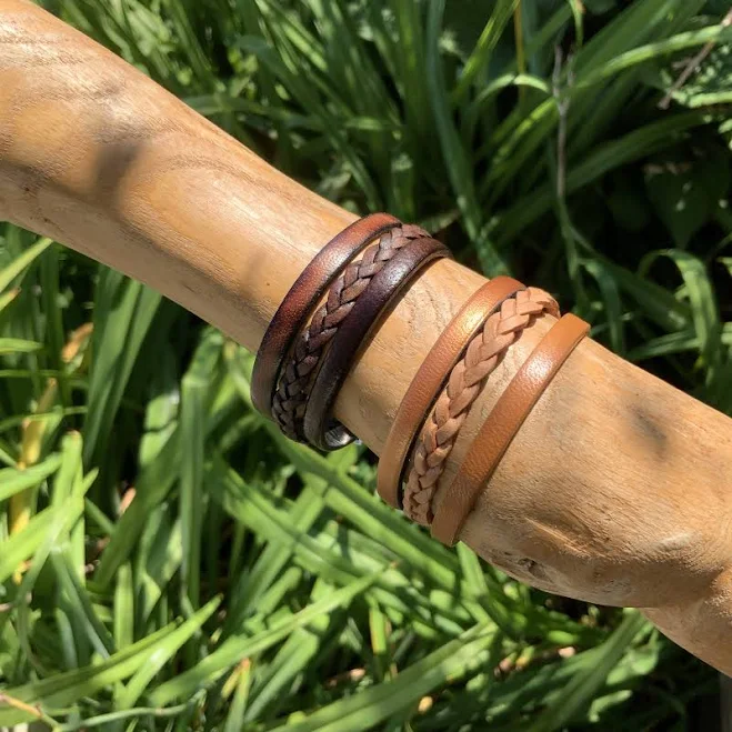 accessory Minimalist Leather Bracelet Etsy - SkyPathDesign $16.9