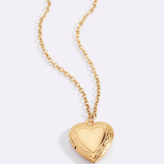 accessory Mint & Lily Personalized Heart Locket Necklace Mint & Lily $29