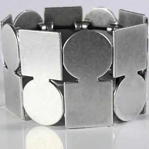 accessory Modern Minimalist Chunky Square Silver Cuff Bracelet Etsy - Rannka $39.6