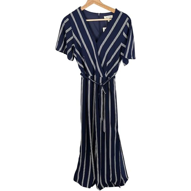 jumpsuit Monteau Los Angeles Striped Wide Leg Jumpsuit Poshmark $24