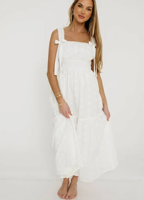 sundress Myka Embroidered Tie-Strap Tiered Maxi Dress Worth Collective $88