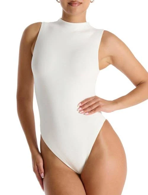 top Naked Wardrobe The NW Sleeveless Bodysuit in White at Nordstrom, Size X-Large Nordstrom $48