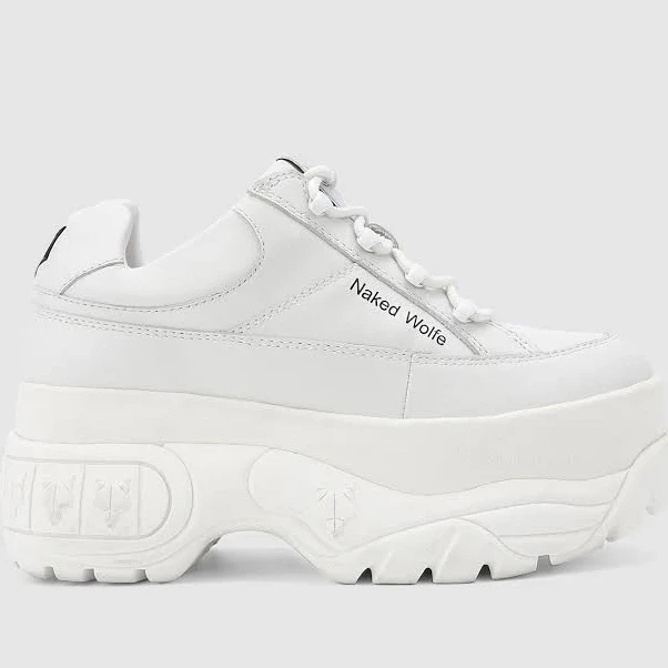 shoes Naked Wolfe - Sporty White Leather 40 EU Women Sneakers Naked Wolfe $200