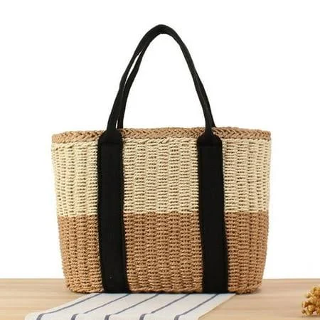 bag Namzi Women's Large Woven Straw Tote Bag Walmart - XmhyTop $22.99