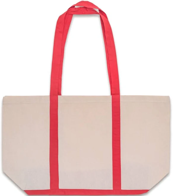 bag Natural - Red Custom Two Tone Cotton Canvas Tote Bags | Imprint imprint.com $1