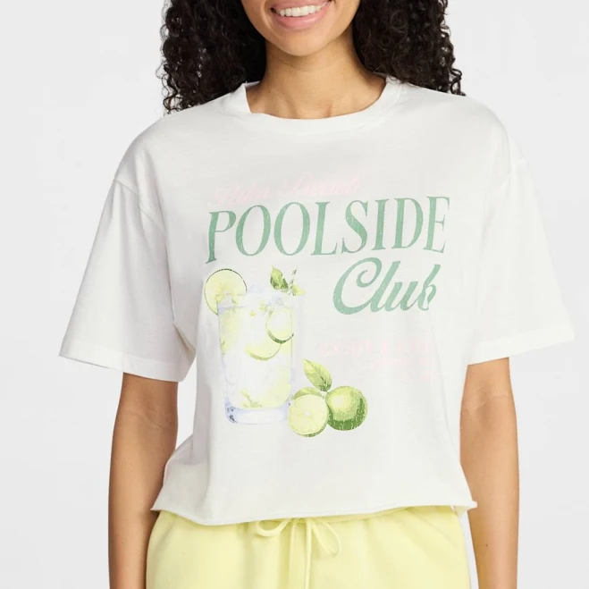 top No Boundaries Boxy Cropped Graphic Tee Walmart $9.98