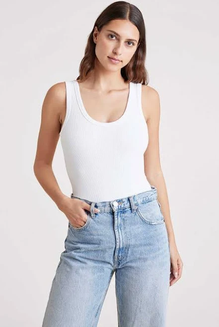 bodysuit Nuuds Women's Ribbed Scoop Tank Bodysuit nuuds $36