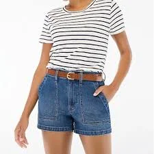 shorts NWT: J. Crew Utility Denim Short, Mid-Rise, Deep Cyan Wash, Size 25 Poshmark $26