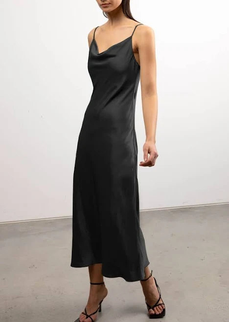 cocktail dress Oak + Fort Cowl Neck Satin Midi Dress Oak and Fort US $24.99