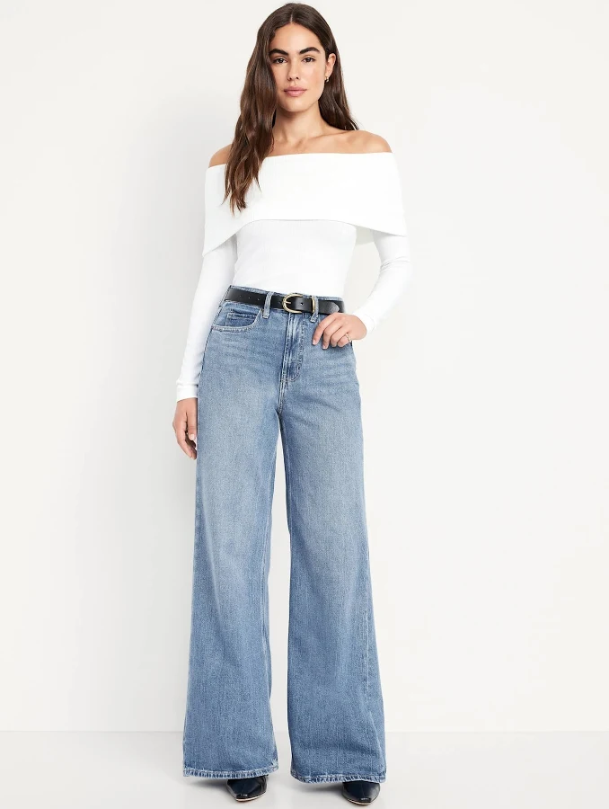 jeans Old Navy Women's Extra High-Waisted Super Wide-Leg Jeans Old Navy $38.49