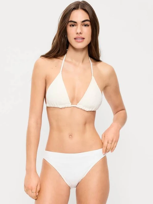 bikini Old Navy Women's Eyelet Triangle String Bikini Top Old Navy $14.99