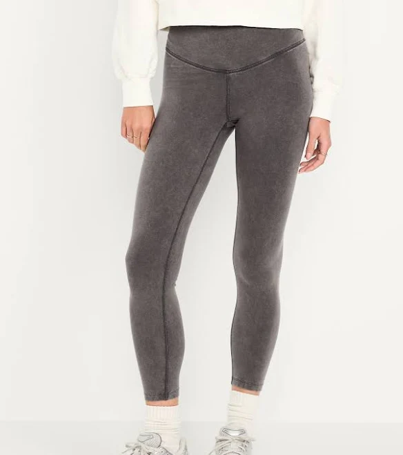 leggings Old Navy Women's High-Waisted Powerchill 7/8 Cotton Leggings Old Navy $13.49