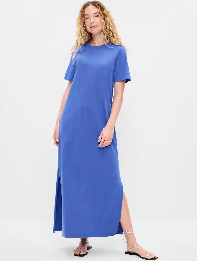 dress Old Navy Women's Vintage Crew-Neck Maxi Dress Old Navy $12.49