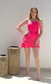dress Olivia Strap Wrap-Over Dress - Hot Pink alorabella $19.6