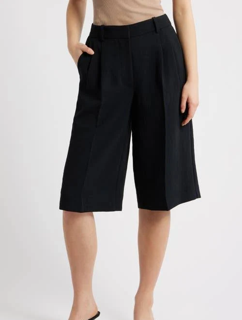 culottes Open Edit The Curator Crepe Culottes in Black at Nordstrom, Size 0 Nordstrom $89.5
