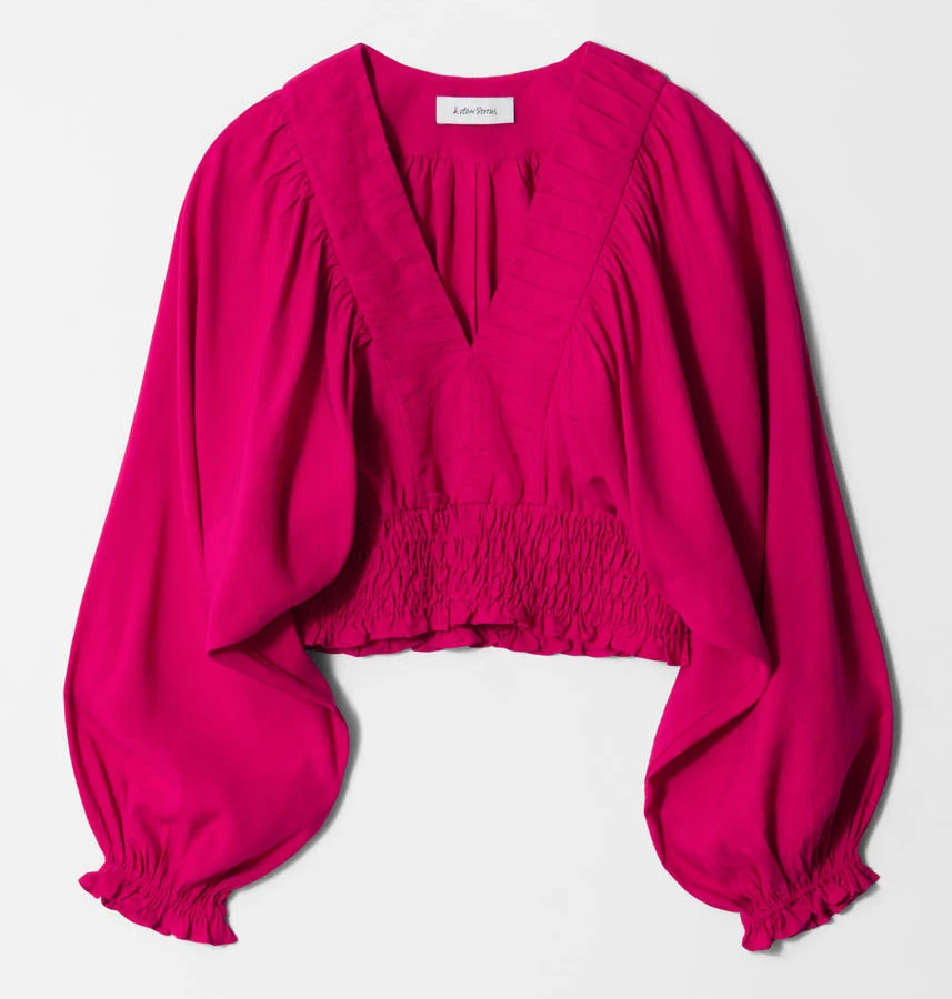 top & Other Stories Smocked Puff-Sleeve Blouse & Other Stories US $45