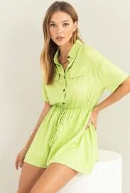 romper Out and About Romper || Lime daisylace boutique $46