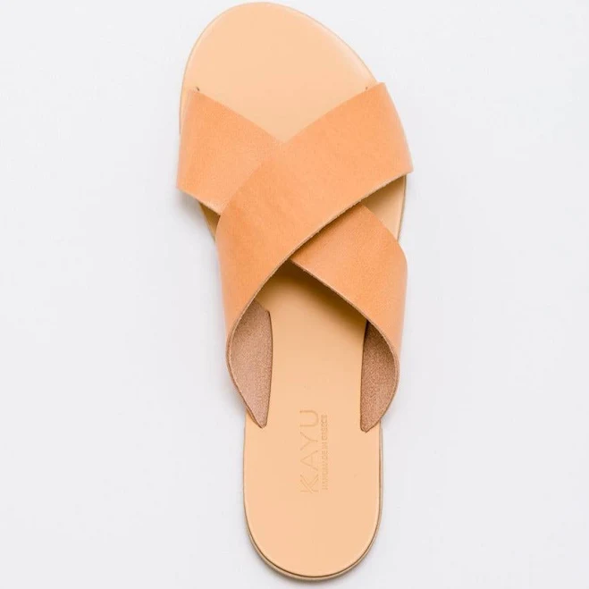 shoes Paros Vegetable Tanned Leather Sandals KAYU $125