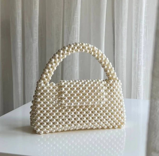 bag Pearl Beaded Clutch Bag Etsy - Seller $119